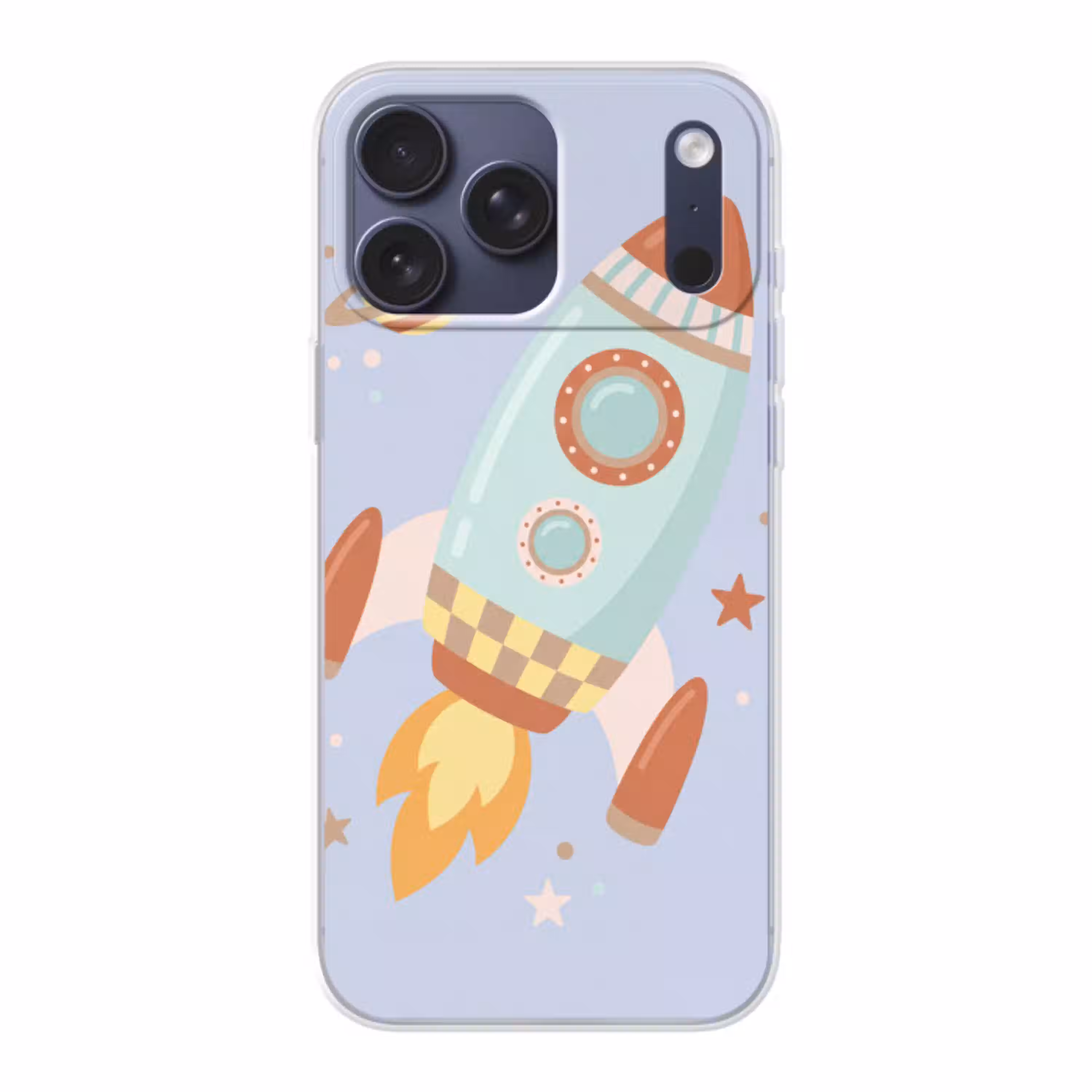 Raket - Ruimte - Planeet - Illustratie Telefoonhoesje iPhone 17 Pro Max klein -3d