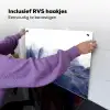 Marmer - Blauw - Marmerlook - Goud - Textuur Inductie beschemer met haakjes klein -ky-ophangen-nl