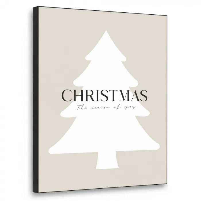 Kerstboom - Japandi - Christmas - Beige Textielframe zwart klein -3d