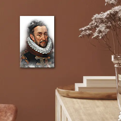 Willem van Oranje - Adriaen Thomasz - Rook aluminium wit klein -sfeer4
