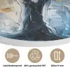 Boom - Blauw - Goud - Abstract Akoestische PET Vilt - Rond klein -closeup_NL