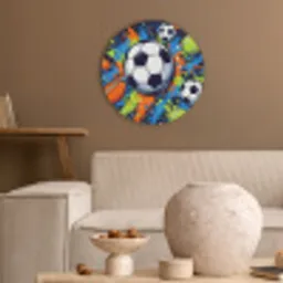 Sport - Ballen - Kleurrijk Akoestische PET Vilt - Rond klein -sfeer1