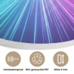 Abstract - Light - Burst - Modern - Colorful Akoestische PET Vilt - Rond klein -closeup_NL