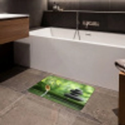 Zen - Stenen - Groen - Natuur - Bamboe Badmat klein -sfeer3