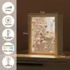 Droogbloemen - Beige - Bloemen - Natuur Light Box met kabel (Tafellamp) klein -USP_NL