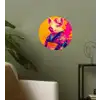 Varken - Bloemkroon - Kimono - Abstract Wandcirkel behangsticker klein -sfeer2