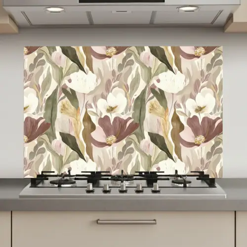Bloemen - Aquarel - Kleurrijk keuken achterwand spatscherm klein 900 -3d_website