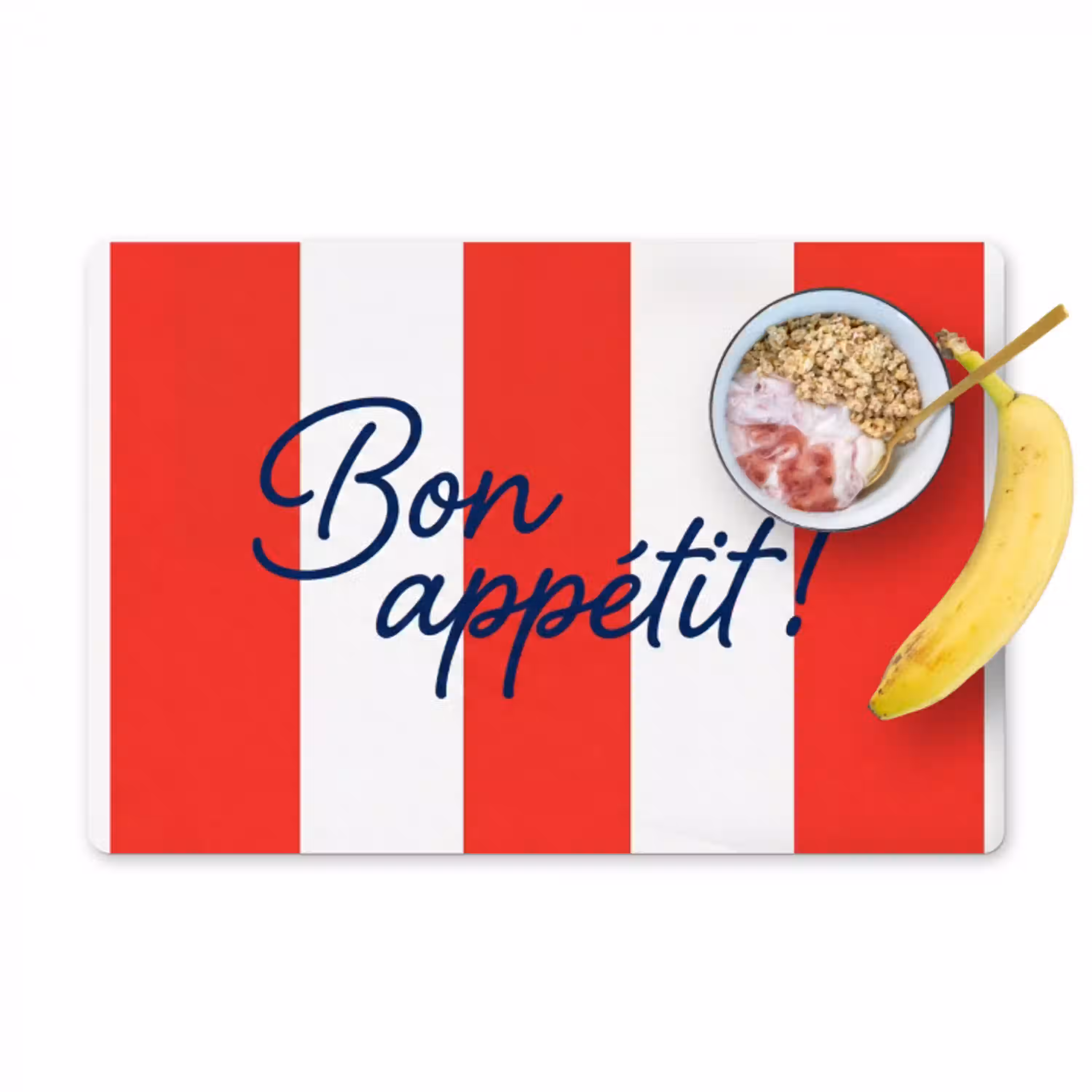 Eten - Spreuk - Keuken - Grafisch - Rood-Wit Placemat vinyl groot -zzzproduct_Kitchenyeah-website