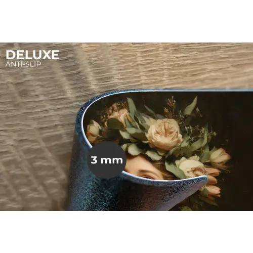 Bloemenstilte - Vrouw - Portret Placemat vinyl groot -closeup