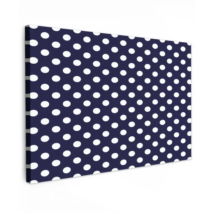 Oceaan - Stippen - Blauw - Wit Tuinposter op houten frame 2 cm dik klein 845 -3d
