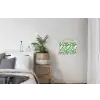 Bladeren - Monstera - Jungle - Tropical textielposter latten blank klein -woonkamer