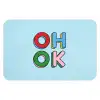 Oh ok - Blauw - Kleurrijk Badmat klein -3d