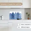 Aquarel - Grachtenpanden - Delfts - Blauw keuken achterwand spatscherm klein -sfeer4_FR