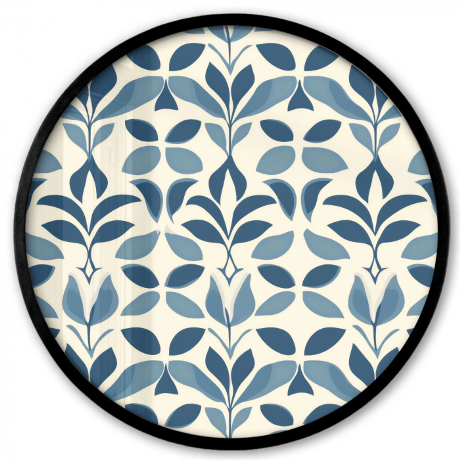 Flora - Modern - Blauw Fotolijst rond zonder passe partout klein 856 -3d