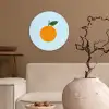 Fruit - Sinaasappel - Oranje Wandcirkel kunststof plaat 5mm dik klein -sfeer1