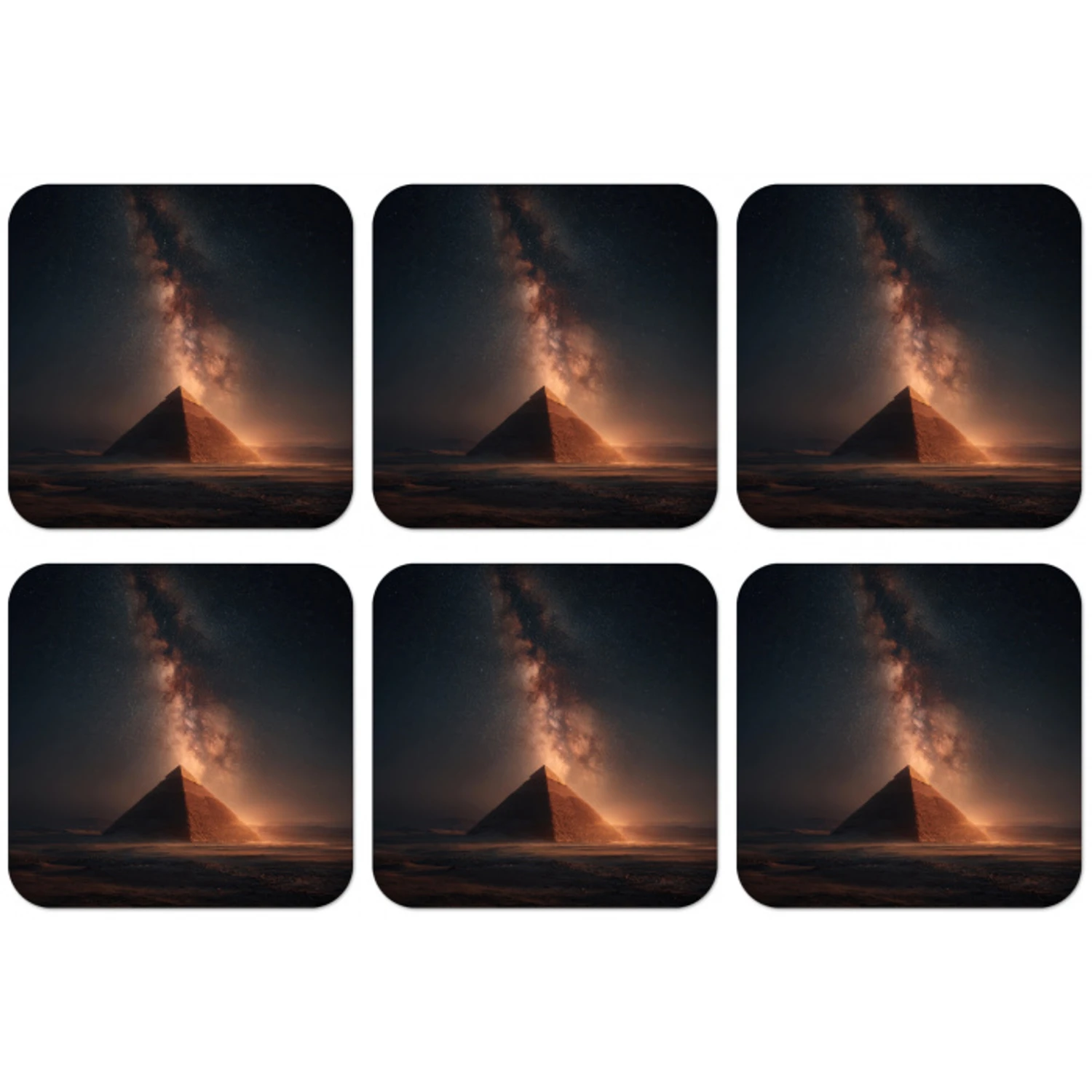 Piramide - Woestijn - Licht onderzetter kurk middel -zkaufland3dotto