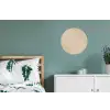Parallelle lijnen - Lichte textuur - Beige Wandcirkel aluminium klein -slaapkamer