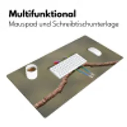 Papagaai - Tak - Natuur - Kleurrijk Muismat XXL klein -ysfeer4_duits