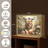 Tijger - Bloemen - Jungle - Dieren Light Box met batterij (Wandlamp kind) middel -USP_websiteoverzichtNL