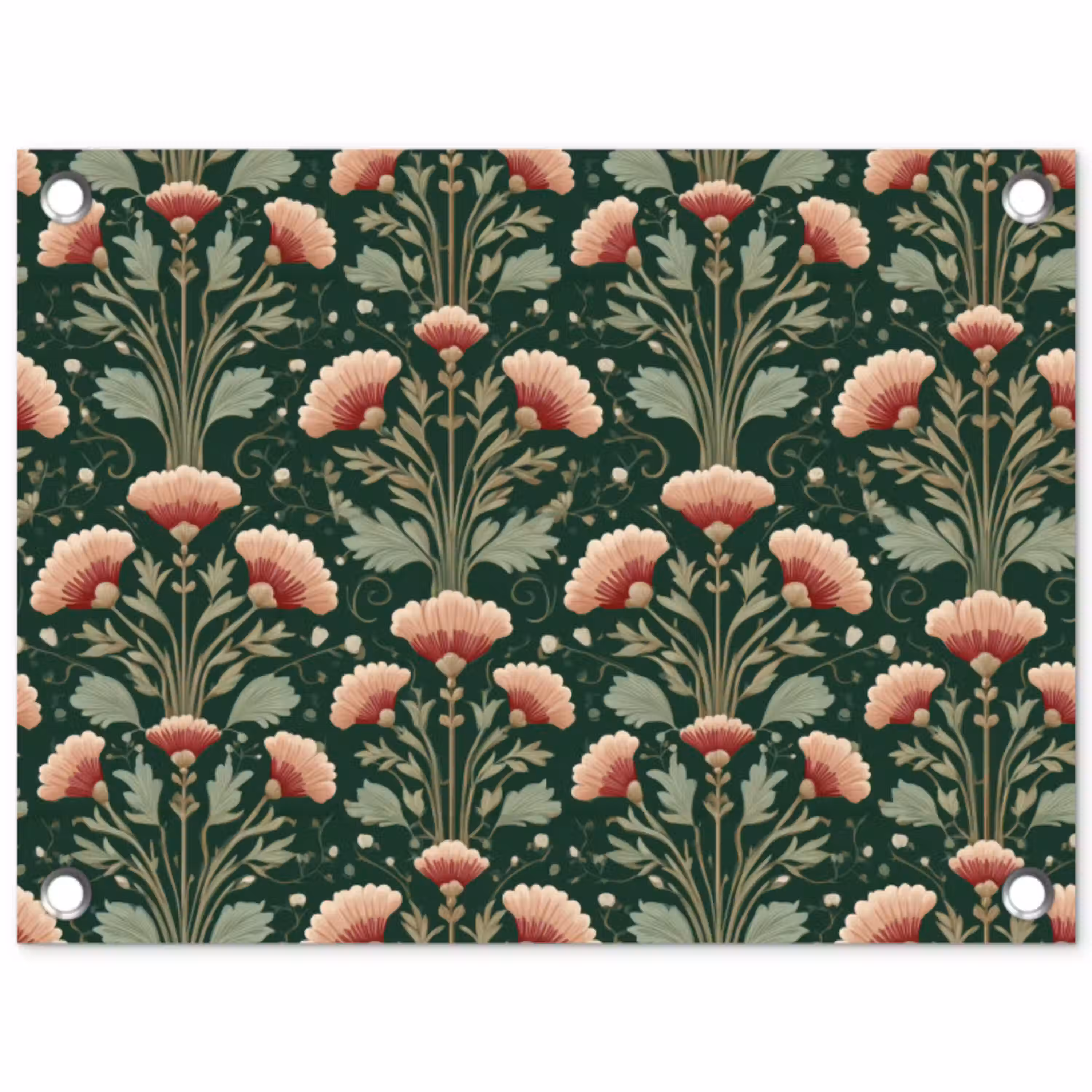 Patroon - Botanisch - Kleurrijk tuinposter los doek klein 239 -3d