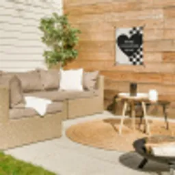 Liefde - Beige - Race tuinposter los doek klein -sfeer4
