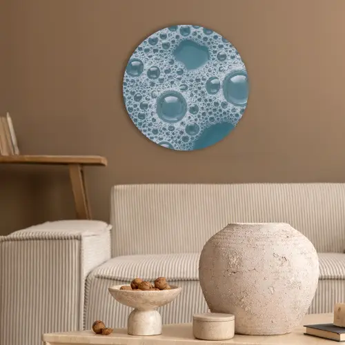 Schuim - Water - Textuur Akoestische PET Vilt - Rond klein -sfeer1