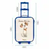 Bruin gevlekte pup op een beige achtergrond Kinderkoffer - Blauw klein -productfoto_formaten