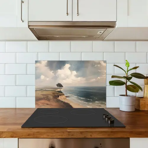 Klif - Zee - Boom keuken achterwand spatscherm klein -sfeer2