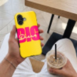 Dream big - Geel - Roze Toughcase MagSafe Apple iPhone 17 klein -Sfeer1M