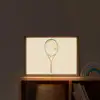 Tennisracket - Bal - Beige Light Box met batterij (Wandlamp kind) middel -sfeer1_kind