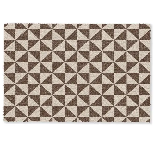 Patroon - Bruin - Vlakken - Driehoek Deurmat klein -zkaufland3d
