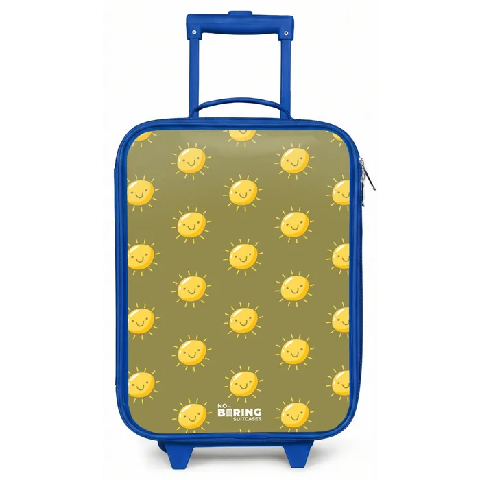 Sunny situation olijf Kinderkoffer - Blauw klein -zz3dotto