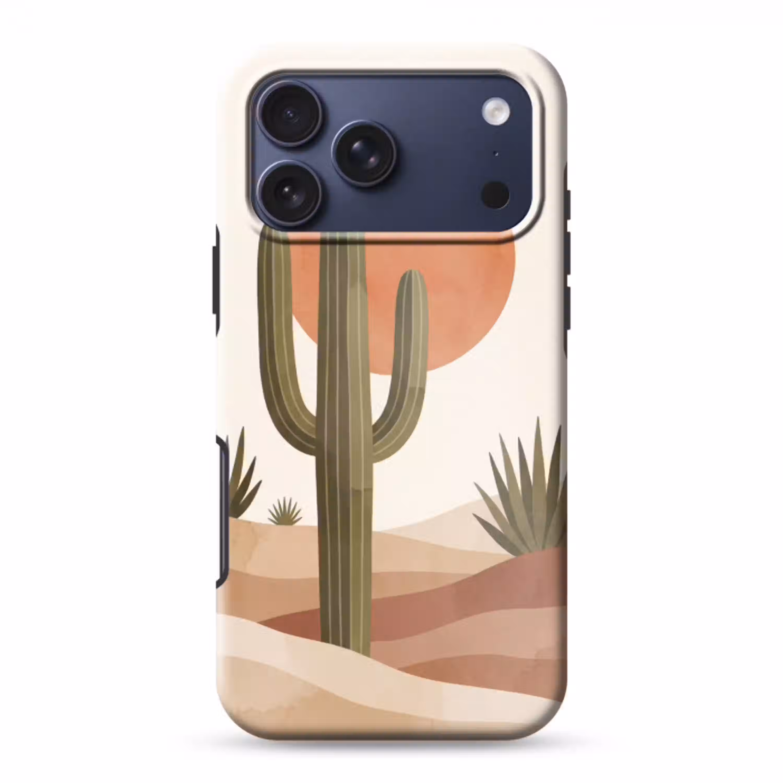 Cactus - Duinen - Modern - Landschap - Groen Toughcase MagSafe Apple iPhone 17 Pro Max klein -3d
