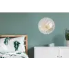 Bloem - Minimalistisch -Wit Wandcirkel aluminium klein -slaapkamer