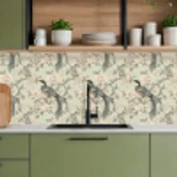 Bloem - Vogel - Kleurrijk keuken achterwand 2 middel 871 -sfeer3