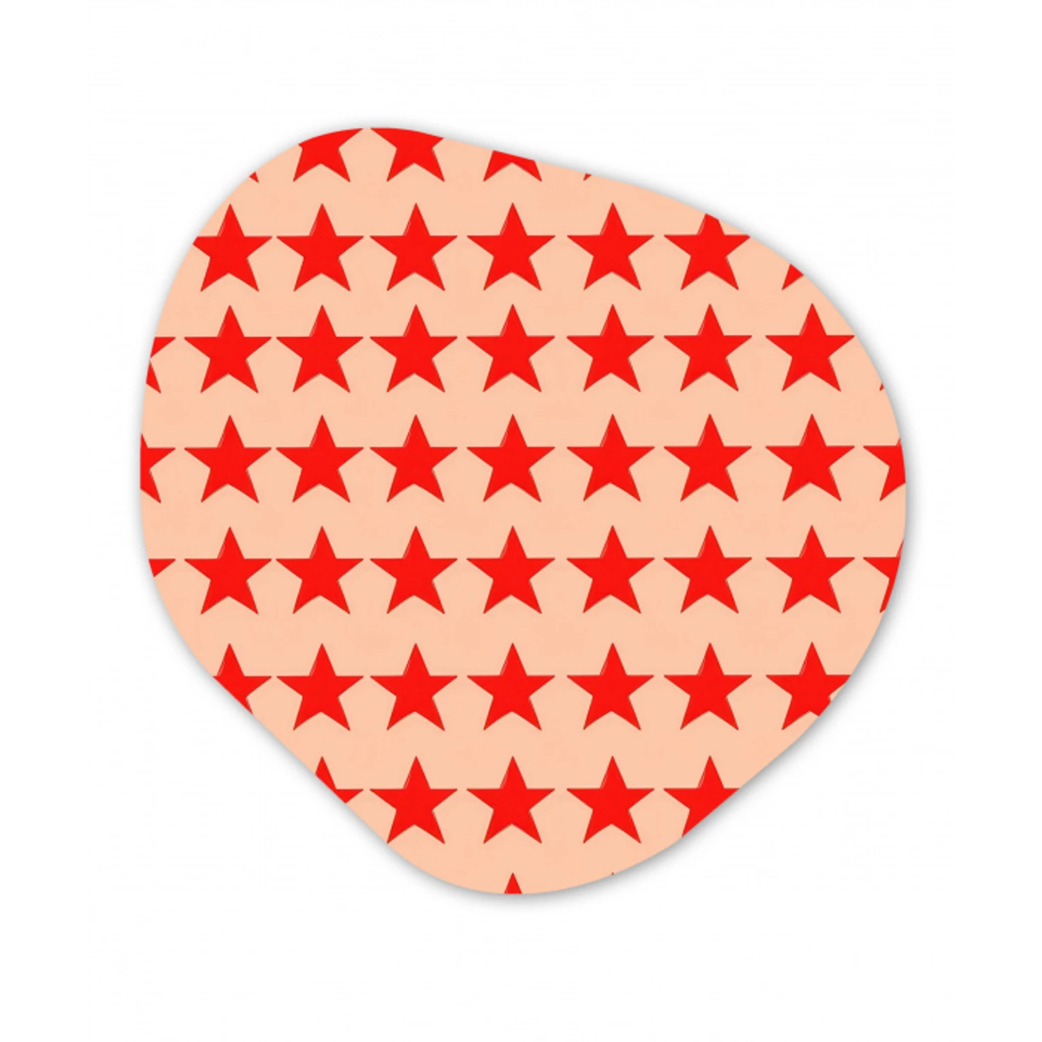 Patroon - Sterren - Rood Wandcirkel Organisch Forex 3mm klein 629 -3d