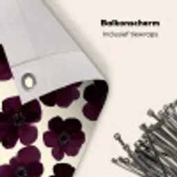 Bloemen - Aquarel - Paars Balkonbeschermer Duitsland klein 596 -closeup_NL