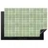 Glanzend - Mozaïek - Tegels - Zacht - Groen Inductie beschermer vinyl 3mm klein 276 -3d