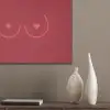 Minimalistisch - Lijnillustratie - Rood PET vilt klein -sfeer6_closeup