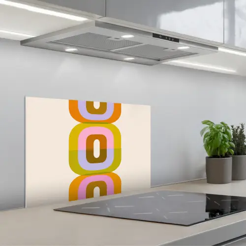 Stapel - Vormen - Geblokt - Oranje keuken achterwand spatscherm klein -3d_schuin