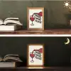 Wijnfles - Quote - Rood - Glas Light Box met kabel (Tafellamp) klein -sfeer3