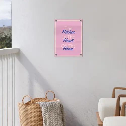 Tekst - Blauw - Keuken - Kader tuinposter los doek klein -sfeer8
