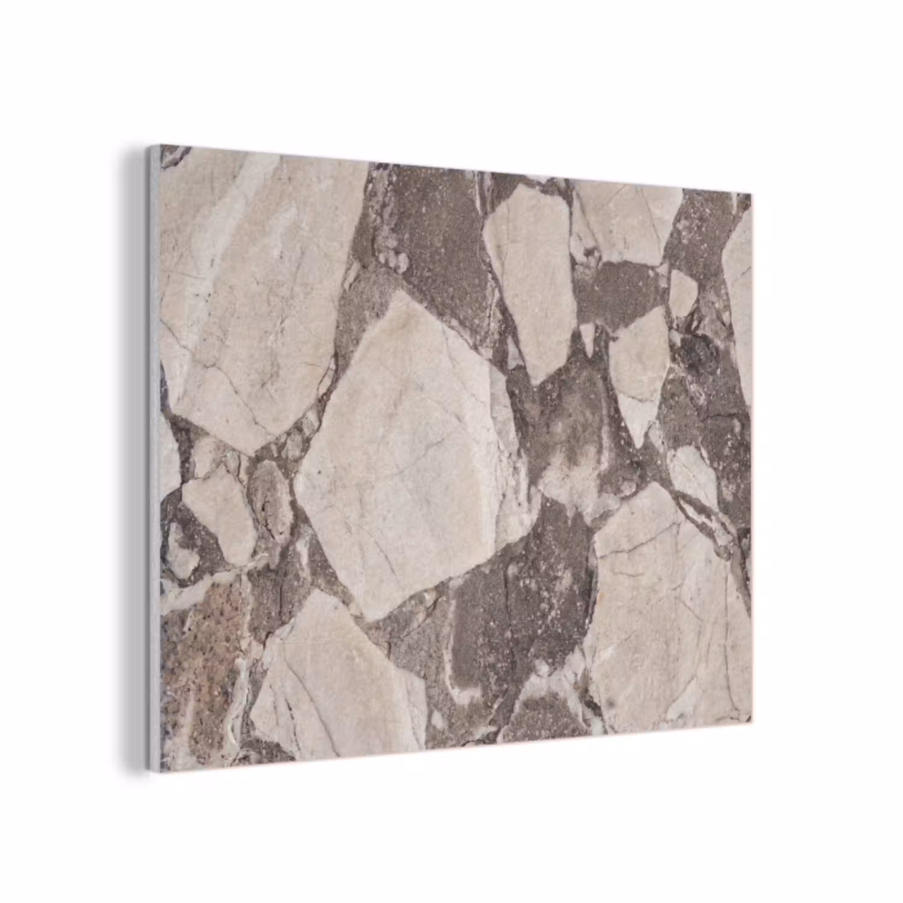 Textuur - Marmer - Abstract - Beige - Bruin PET vilt klein -3d
