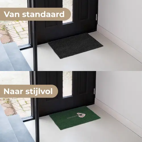 BLAH BLAH BLAH - Mond - Groen Deurmat klein -voor-na_NL