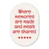 Quote - Sterren - Rood - Memories Wandcirkel Ovaal Forex klein -3d