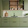 Botanisch - Takken - Groen keuken achterwand 2 middel 871 -sfeer3