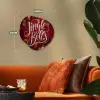 Jingle - Bells - Kerst - Rood Wandcirkel Organisch Forex 3mm klein -sfeer3