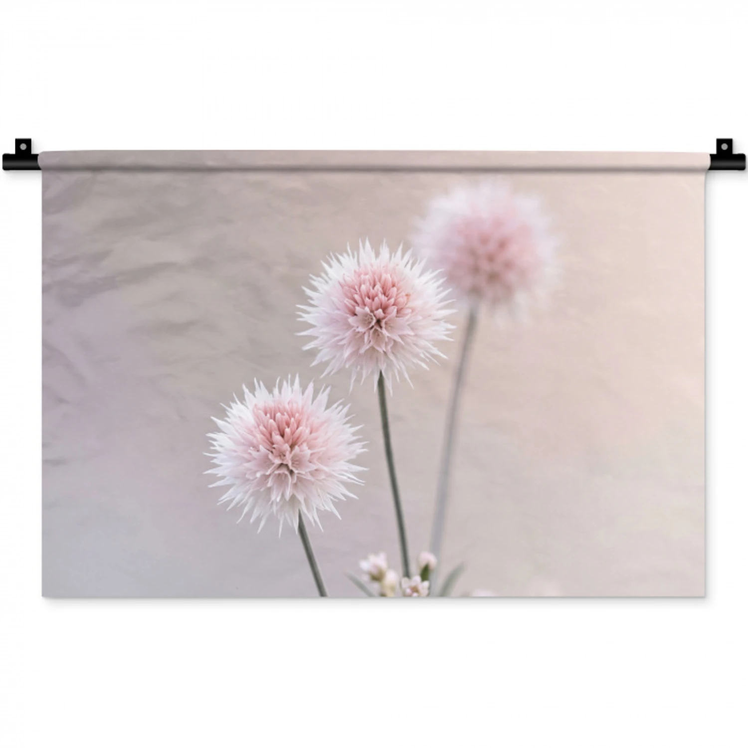 Bloemen - Bollen - Roze Wandkleed katoen klein -zz3d