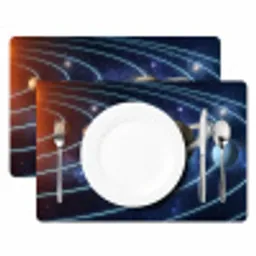 Ruimte - Zonnestelsel - Blauw Placemat vinyl groot -zzsfeer2_Kitchenyeah-website