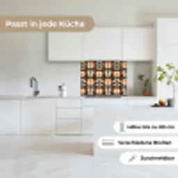 Bloemen - Retro - Bruin keuken achterwand 2 middel 865 -sfeer4_DE